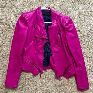 Hot pink blankNYC Moto jacket. Size Small. Only worn twice!